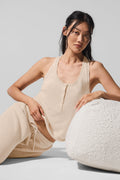 Supernatural Sweater Henley Tank - Macadamia image 1