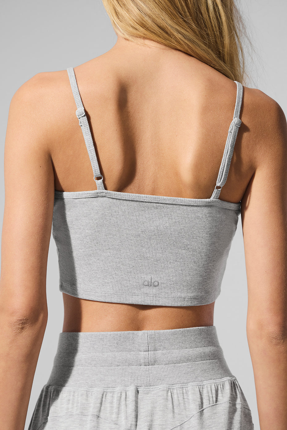 Ribbed Delicate Lounge Tank - Athletic Heather Grey image 5