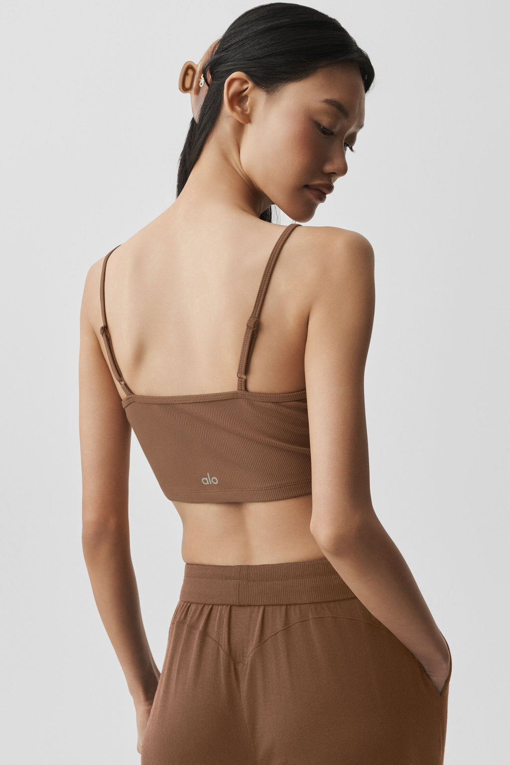 Ribbed Delicate Lounge Tank - Sun Kissed Brown image 2