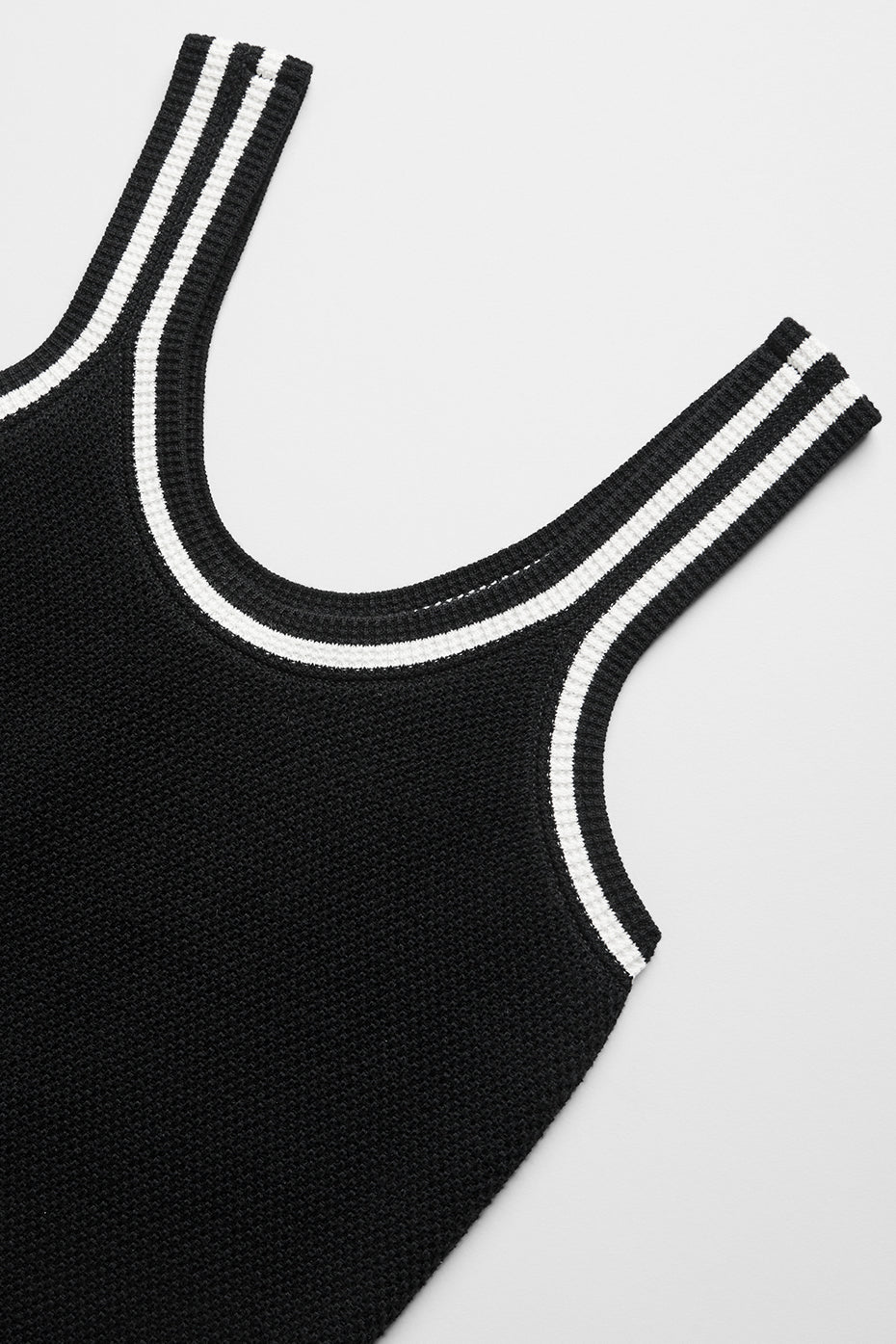 Tennis Club Sweater Knit Tank - Black/Ivory image 5