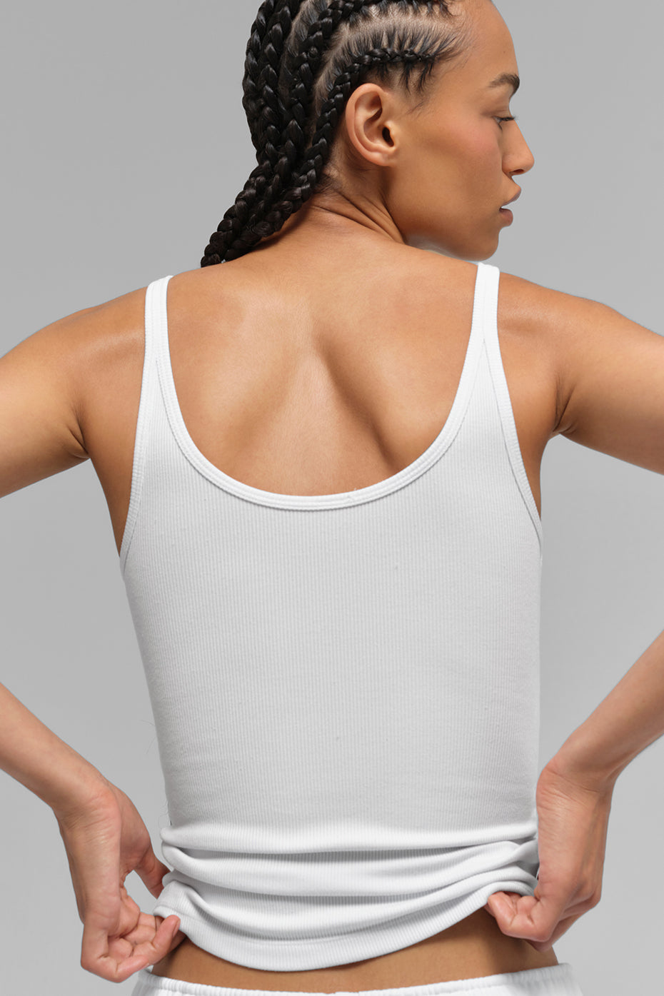Ribbed Prosper Tank - White image 2