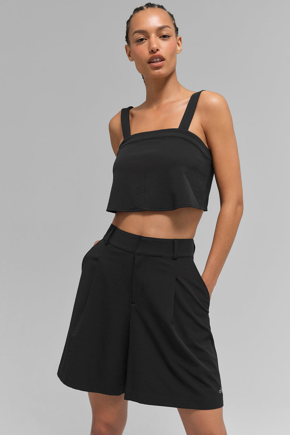 Cropped Dreamscape Tank - Black image 1