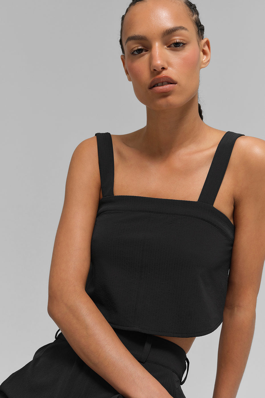 Cropped Dreamscape Tank - Black image 3