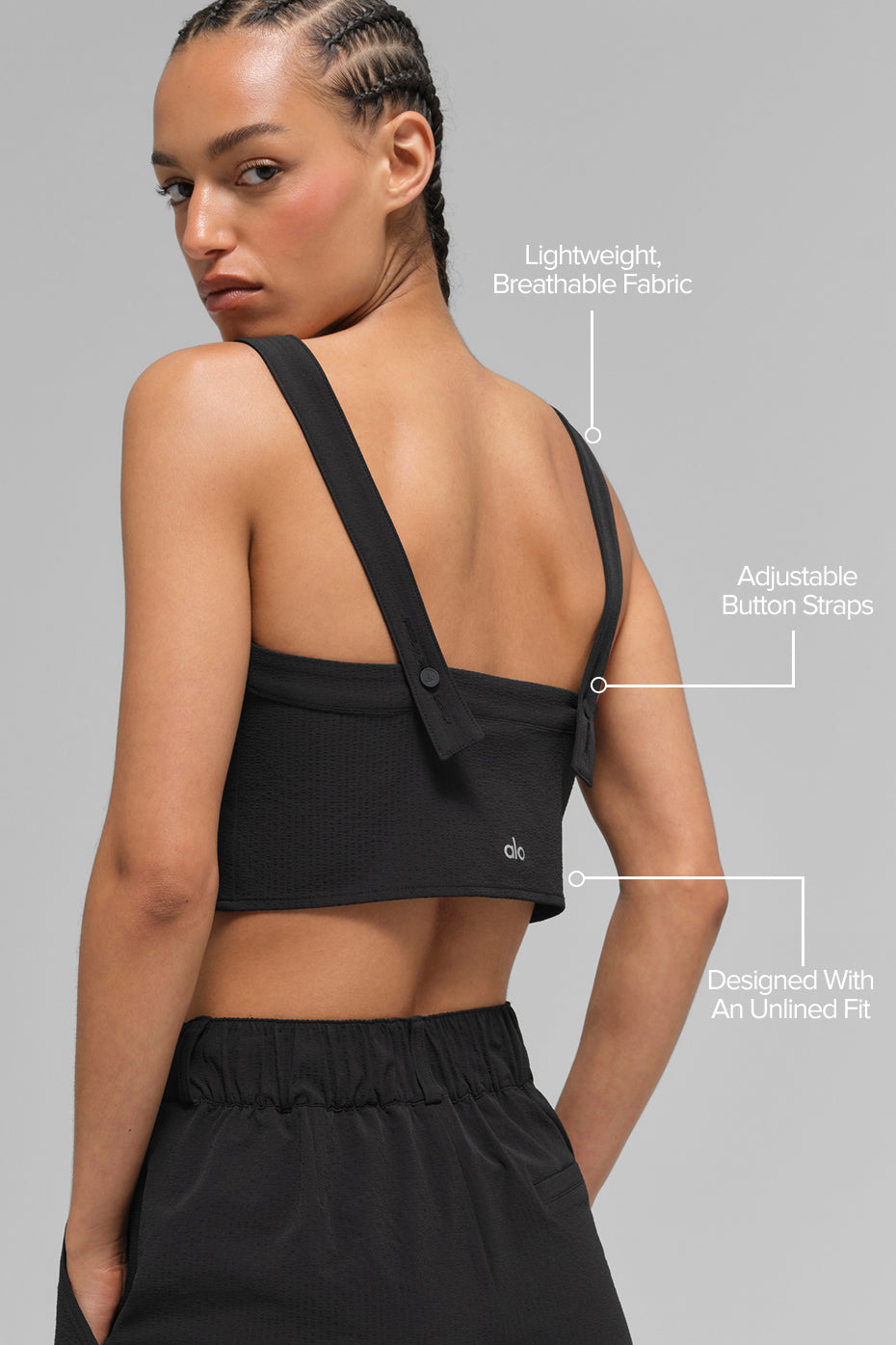 Cropped Dreamscape Tank - Black image 2