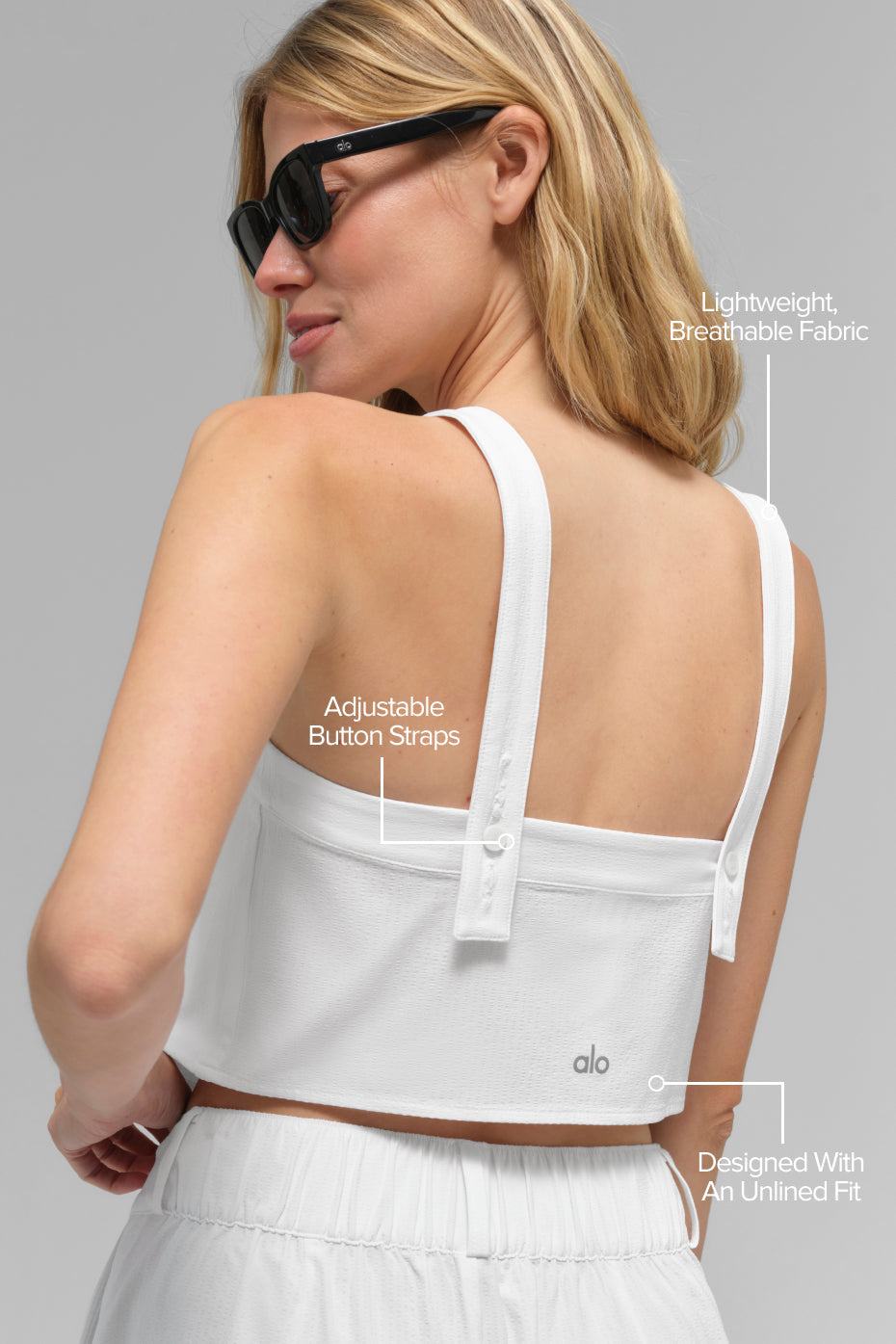 Cropped Dreamscape Tank - White image 2