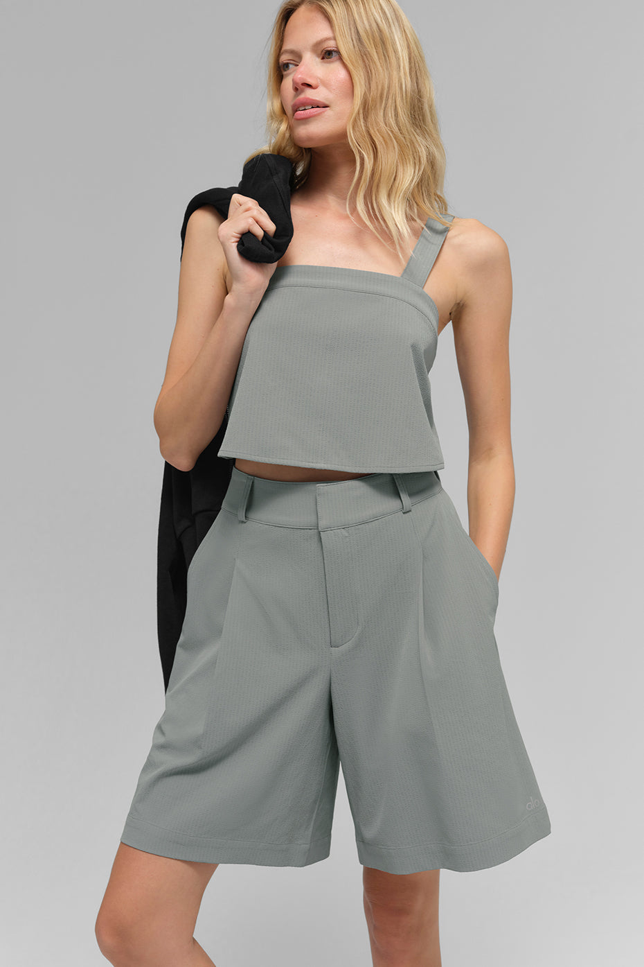 Cropped Dreamscape Tank - Lunar Grey image 4