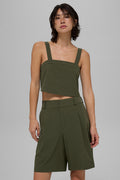 Cropped Dreamscape Tank - Green Olive image 1