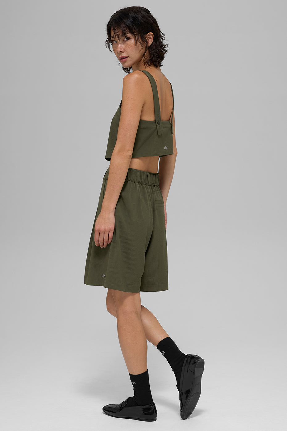 Cropped Dreamscape Tank - Green Olive image 5
