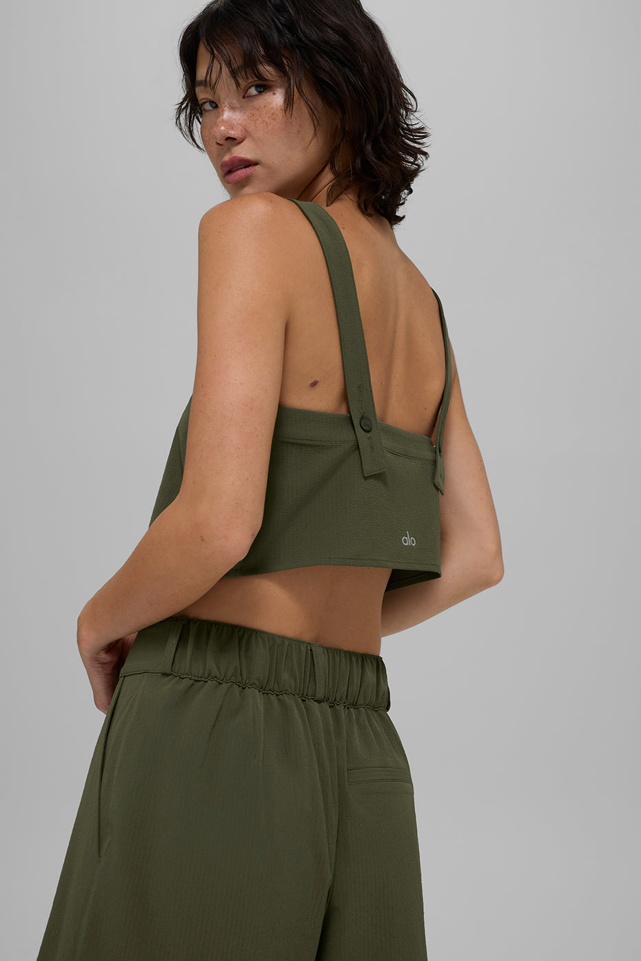 Cropped Dreamscape Tank - Green Olive image 2