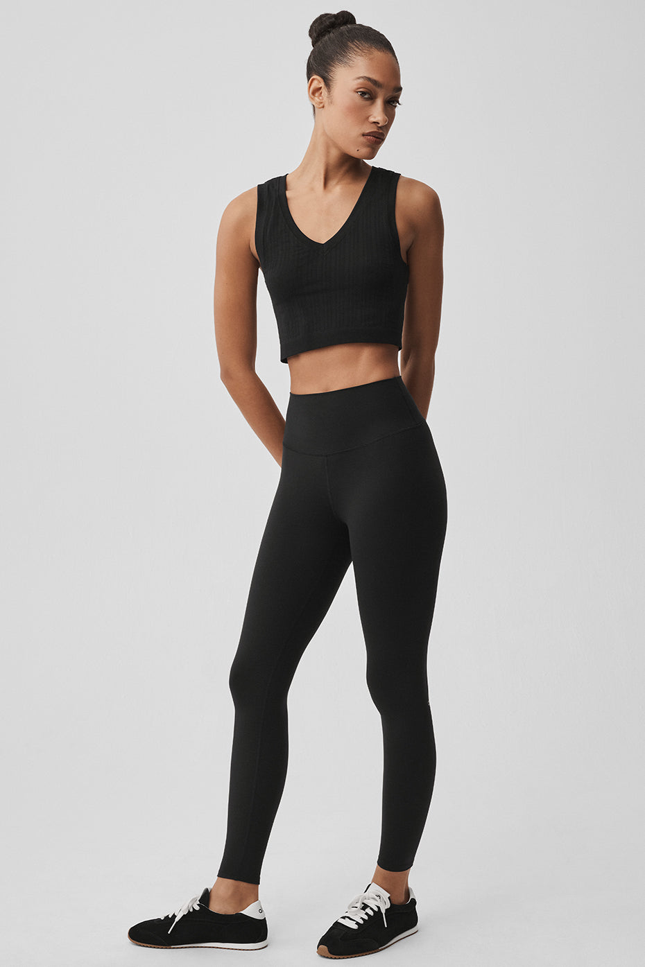 Seamless Pointelle Tank - Black image 6