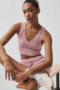 Seamless Pointelle Tank - Vintage Pink image 1