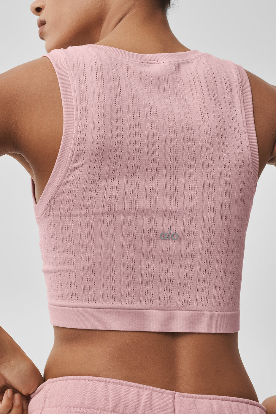 Seamless Pointelle Tank - Vintage Pink image 2