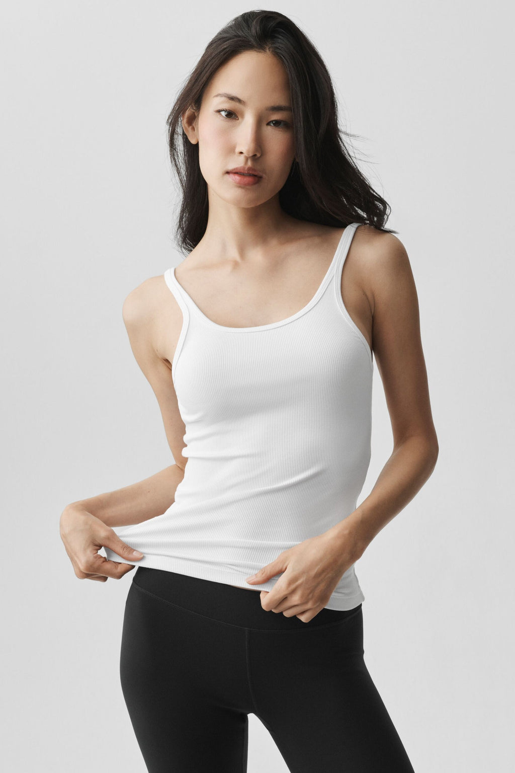 Ribbed Adore Tank - White image 3