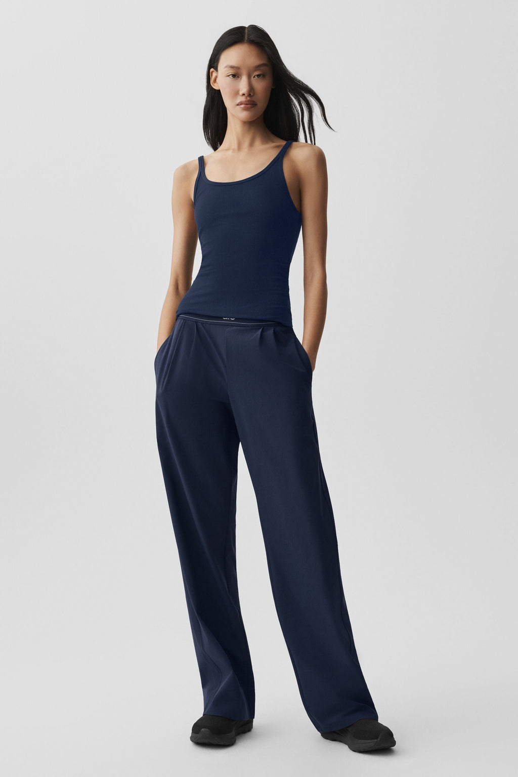 Ribbed Adore Tank - Navy image 4
