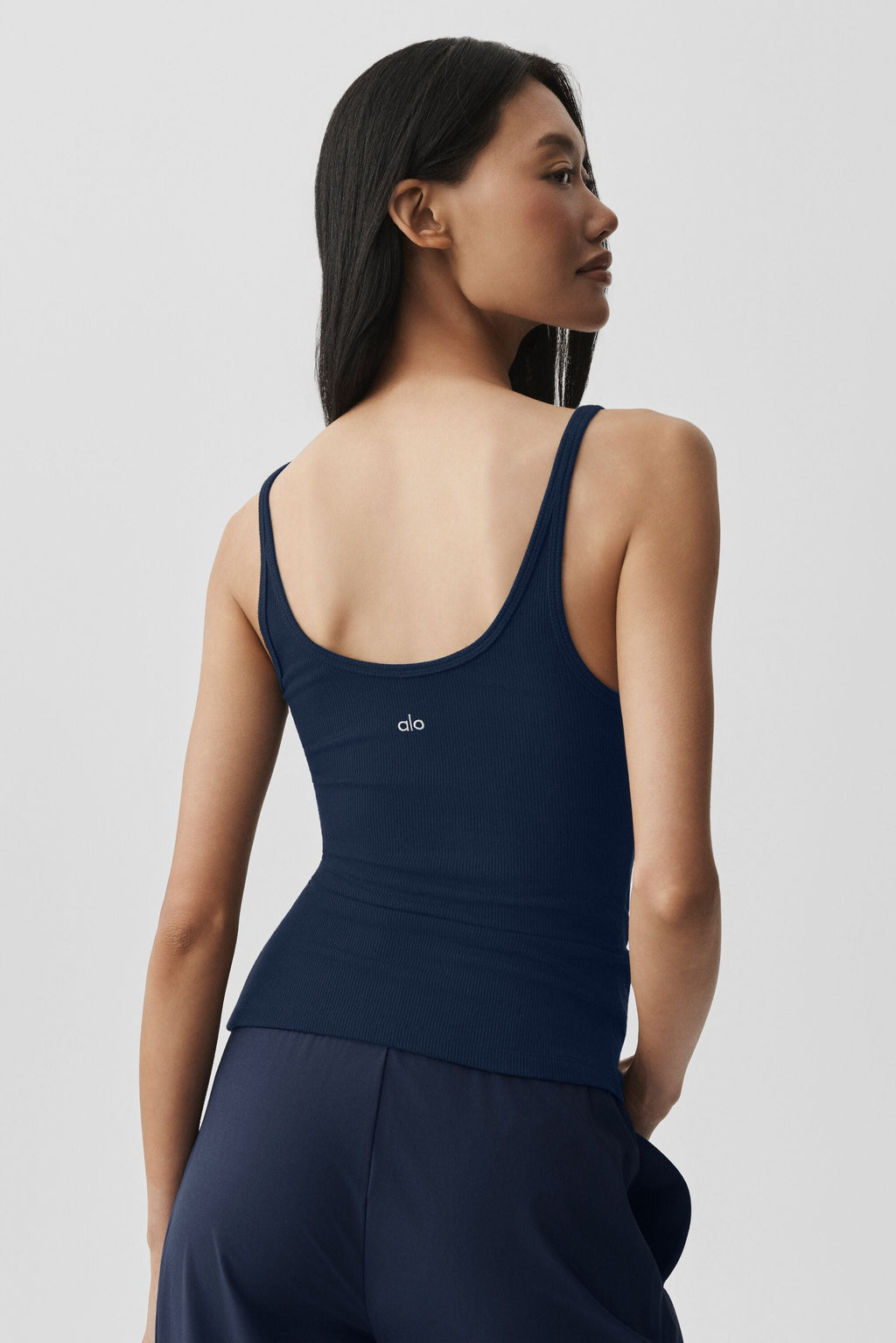 Ribbed Adore Tank - Navy image 3