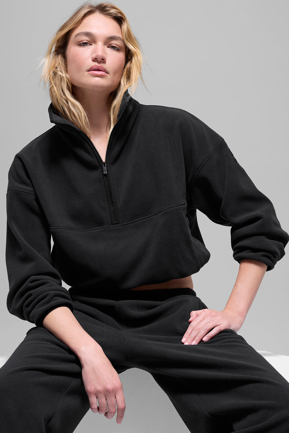 Polar Fleece Retreat Cover Up - Black image 1