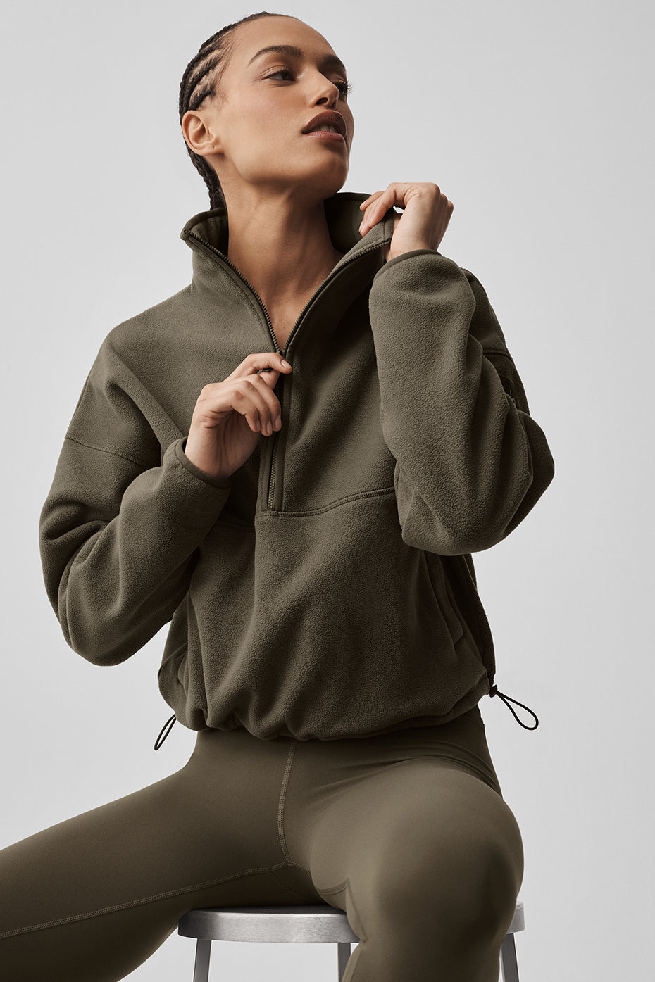 Polar Fleece Retreat Cover Up - Olive Tree image 5