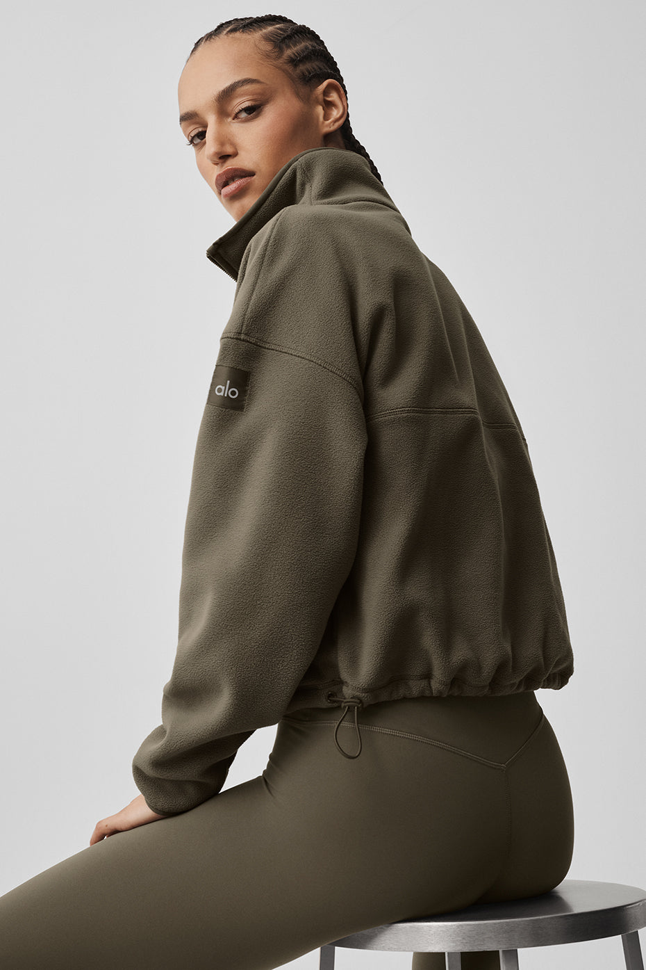 Polar Fleece Retreat Cover Up - Olive Tree image 2