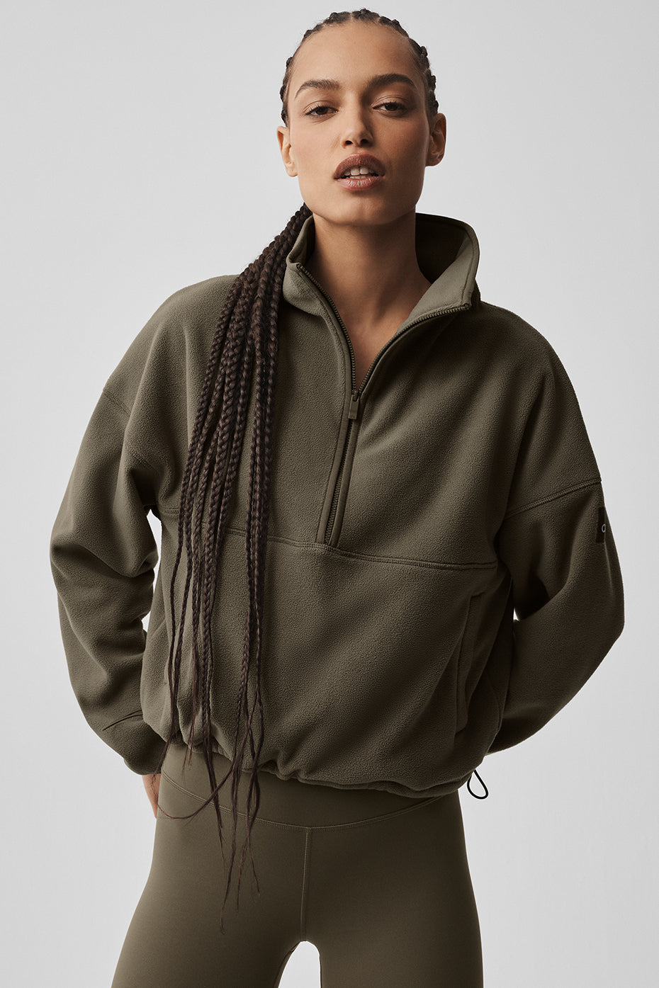 Polar Fleece Retreat Cover Up - Olive Tree image 4
