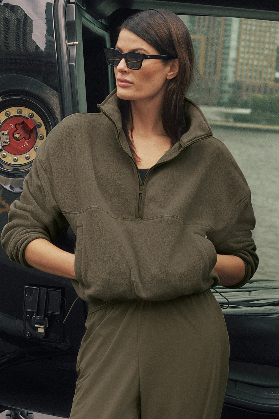 Polar Fleece Retreat Cover Up - Olive Tree image 1