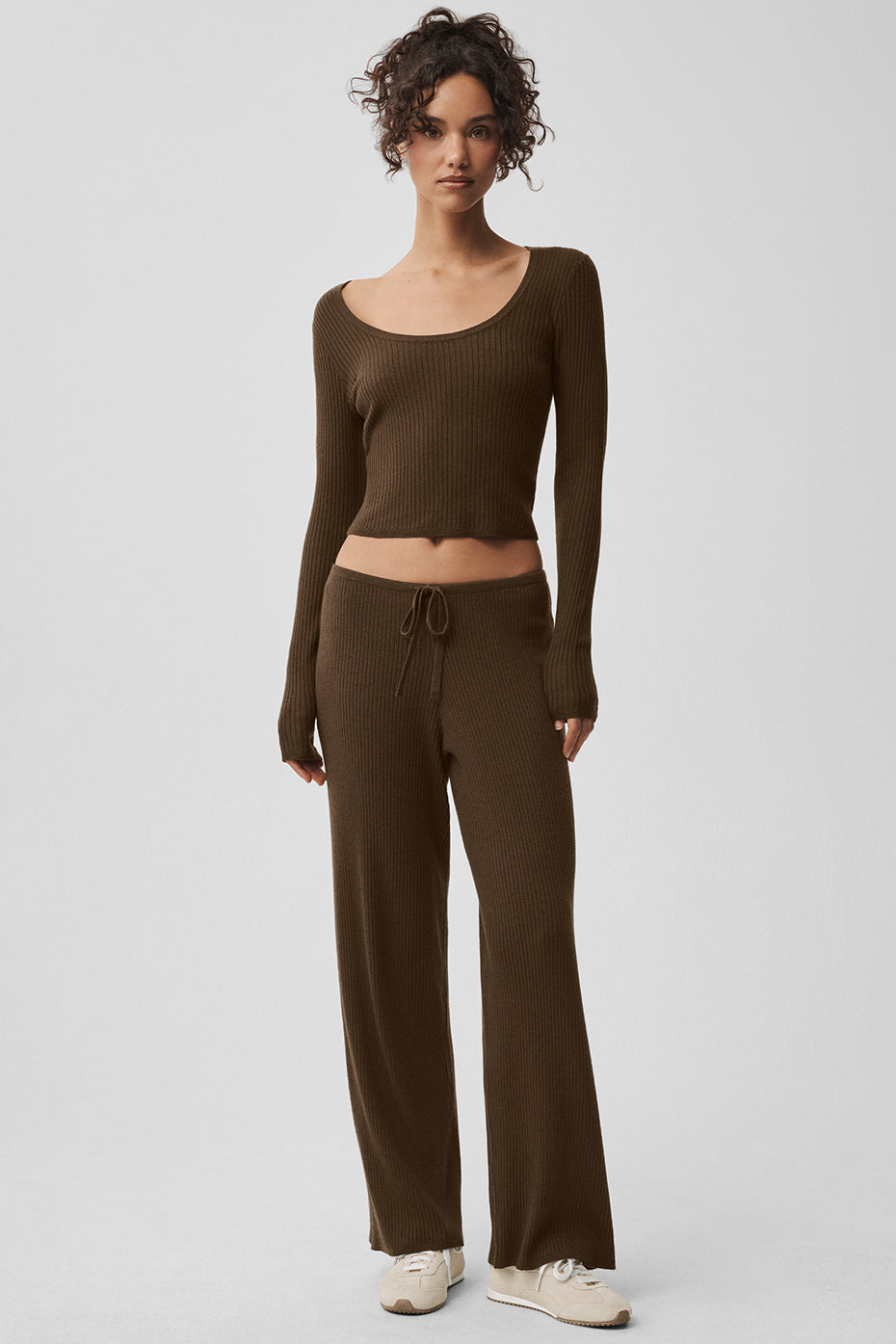 Sweater Knit Unwind Long Sleeve - Espresso image 4