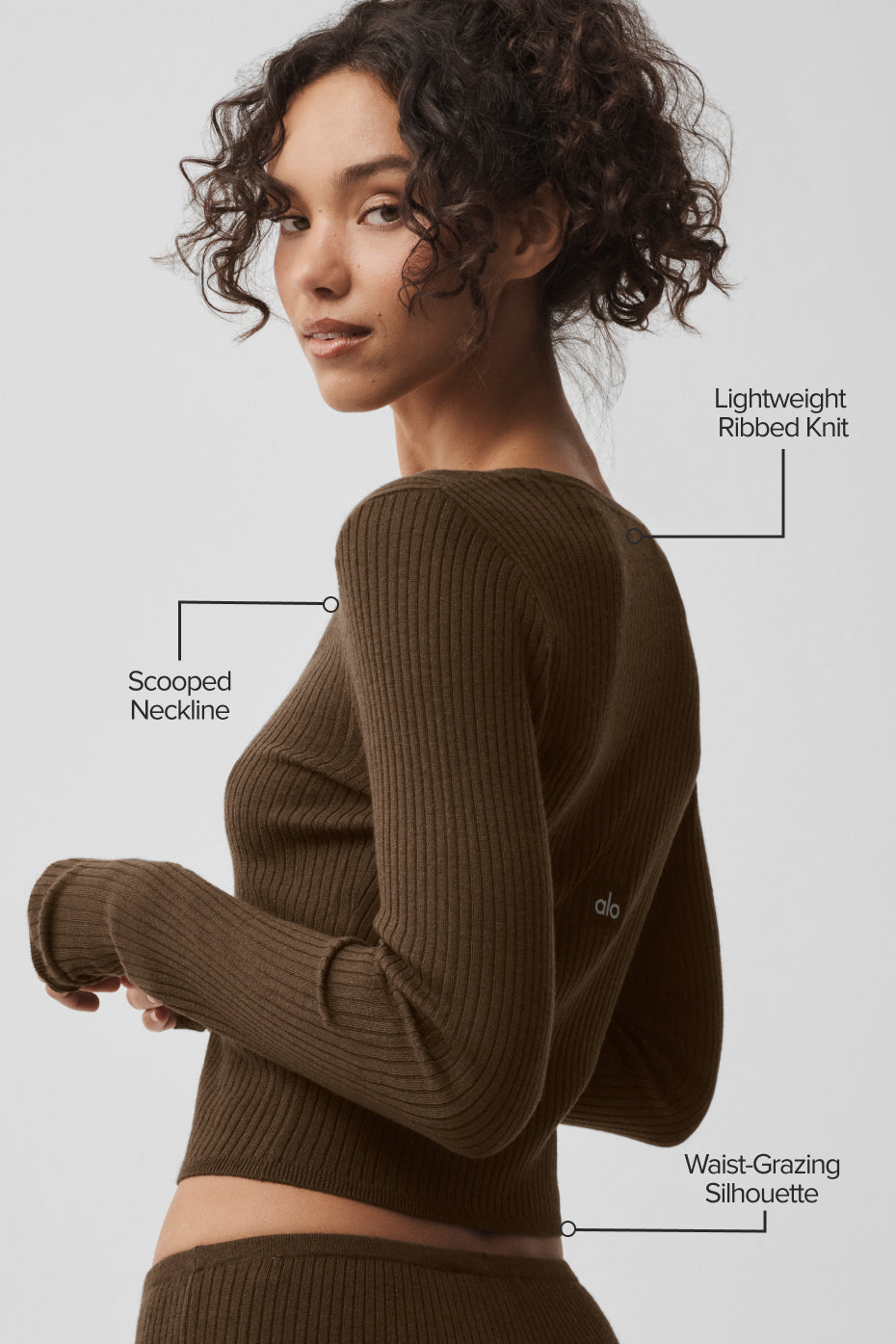 Sweater Knit Unwind Long Sleeve - Espresso image 2