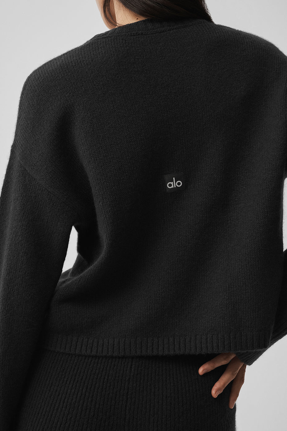 Wool Cashmere New Class Tie Cardigan - Black image 5