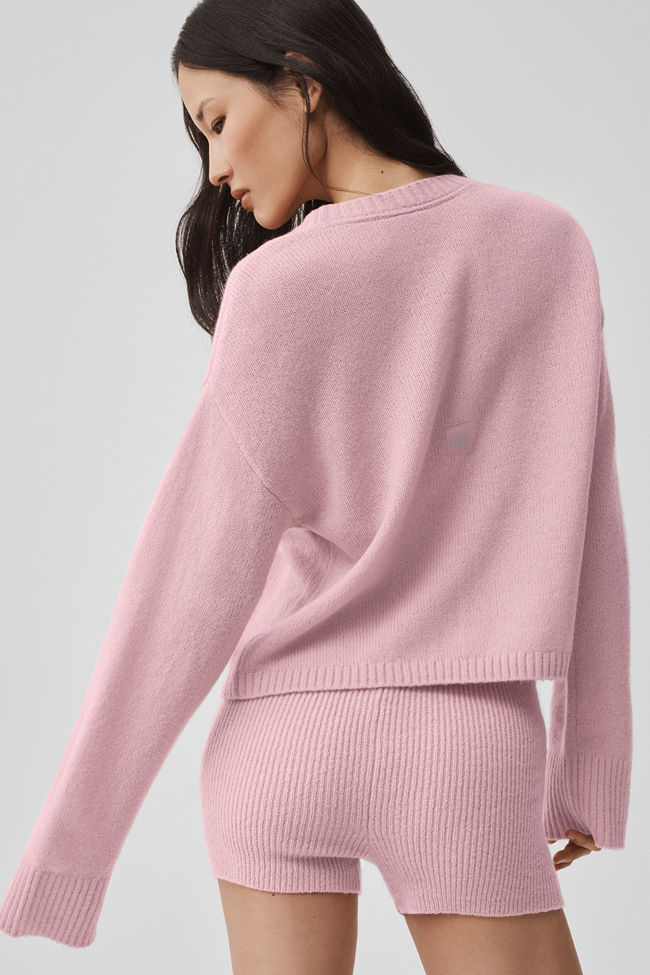 Wool Cashmere New Class Tie Cardigan - Vintage Pink image 2