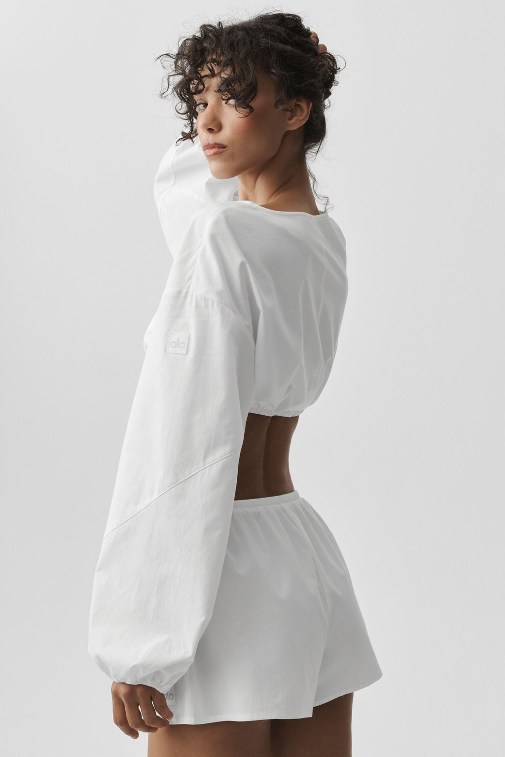 Cotton Cropped Real Deal Long Sleeve - White image 3
