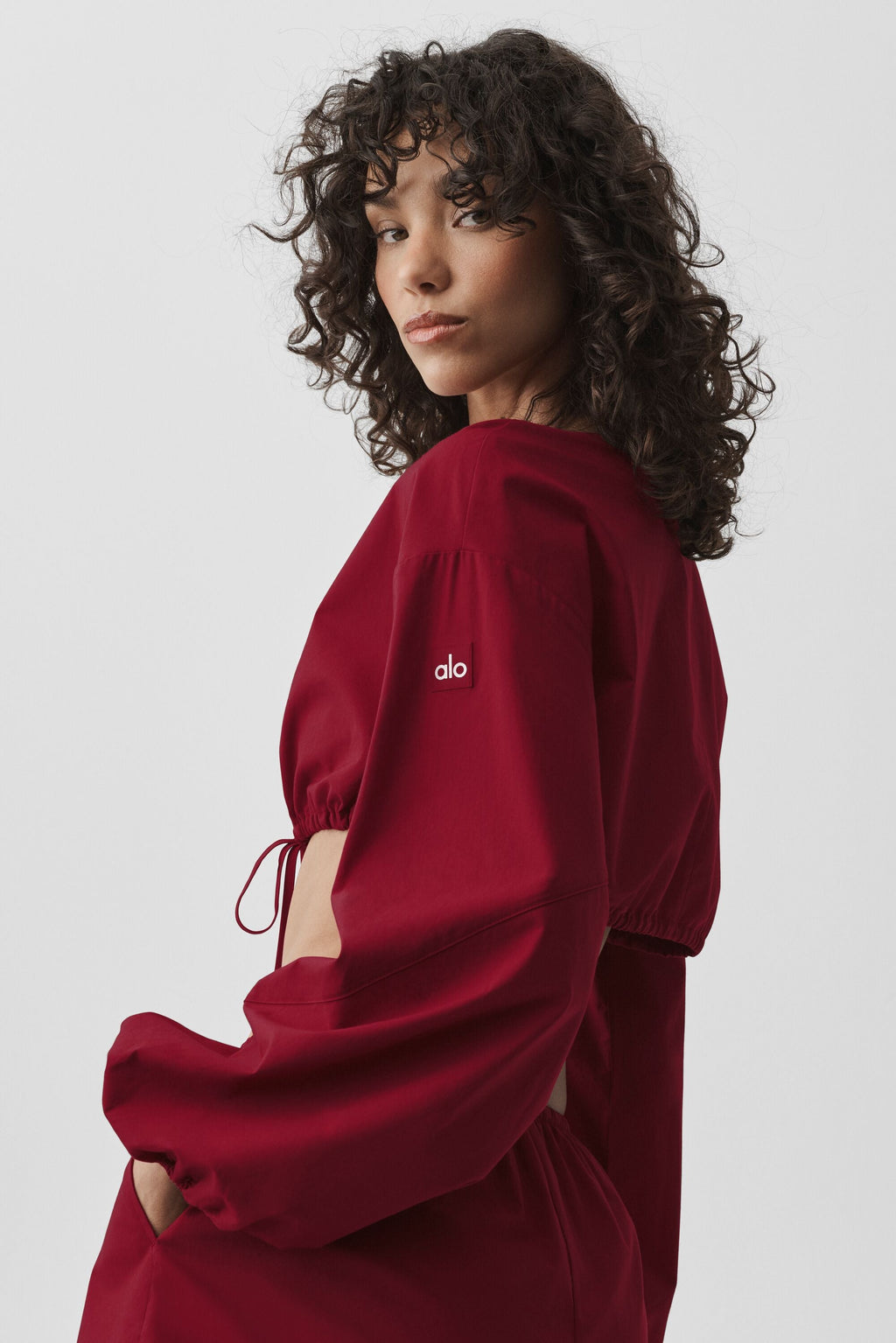 Cotton Cropped Real Deal Long Sleeve - Summer Romance Red image 4