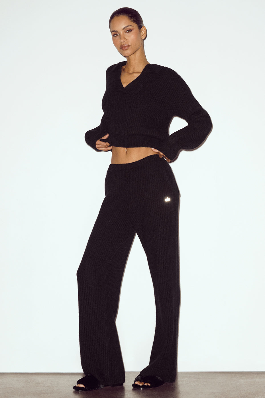 Cashmere Northstar Polo - Black image 4