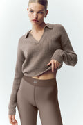 Cashmere Northstar Polo - Alpine Cocoa Heather image 1