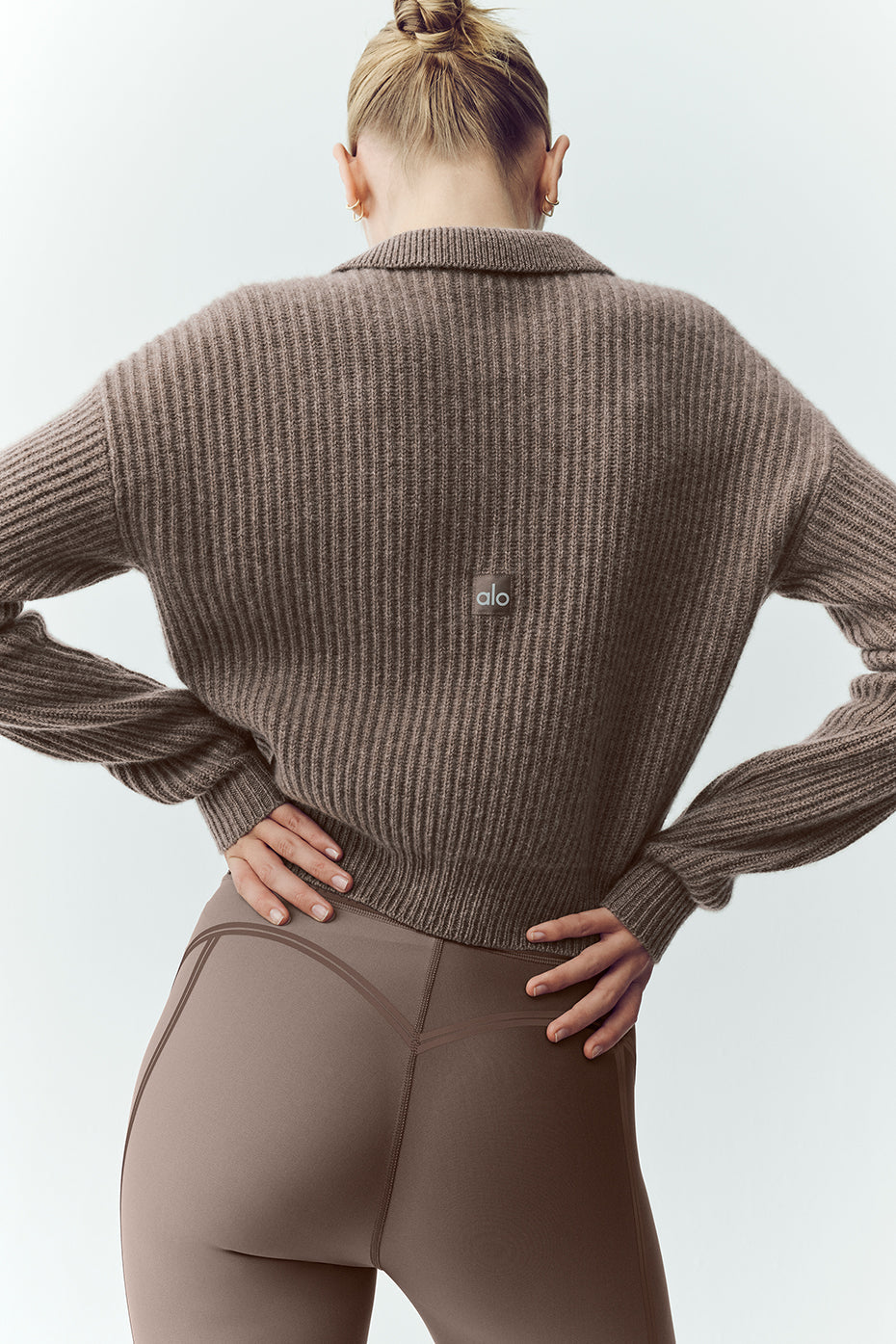 Cashmere Northstar Polo - Alpine Cocoa Heather image 2