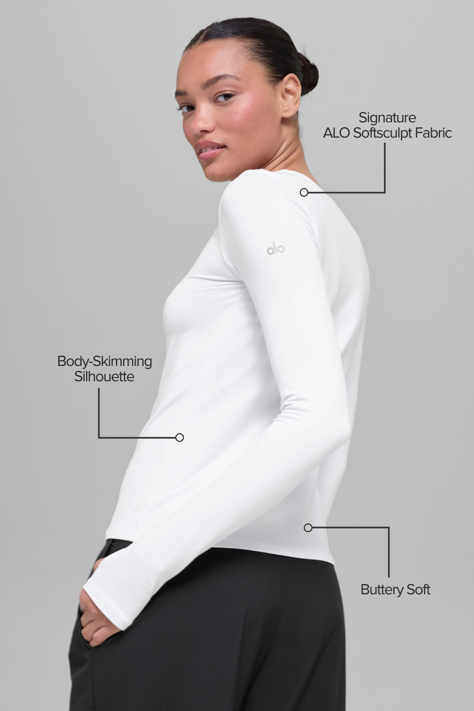 Alosoft Finesse Long Sleeve - White image 2