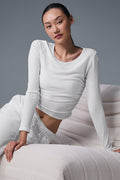 Gather Long Sleeve - White image 1