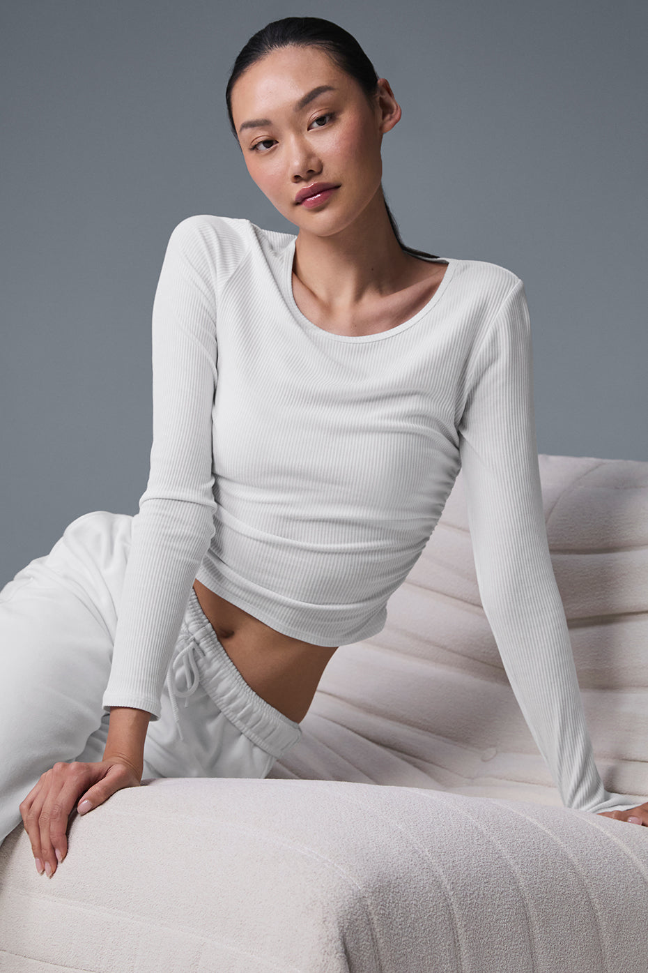 Gather Long Sleeve - White image 1
