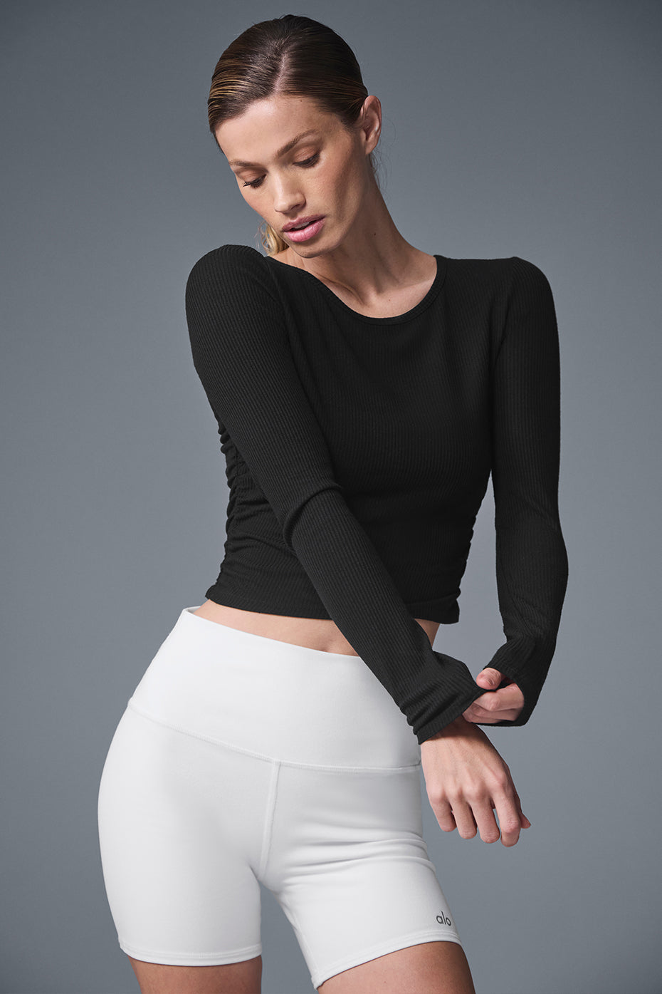 Gather Long Sleeve - Black image 1