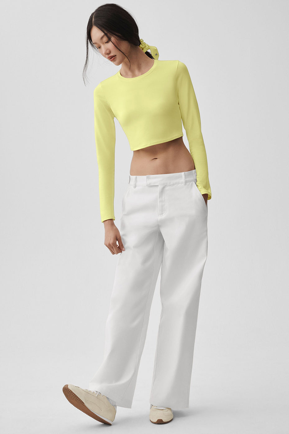 Alosoft Crop Finesse Long Sleeve - Sunshine image 5