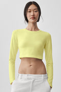 Alosoft Crop Finesse Long Sleeve - Sunshine image 1