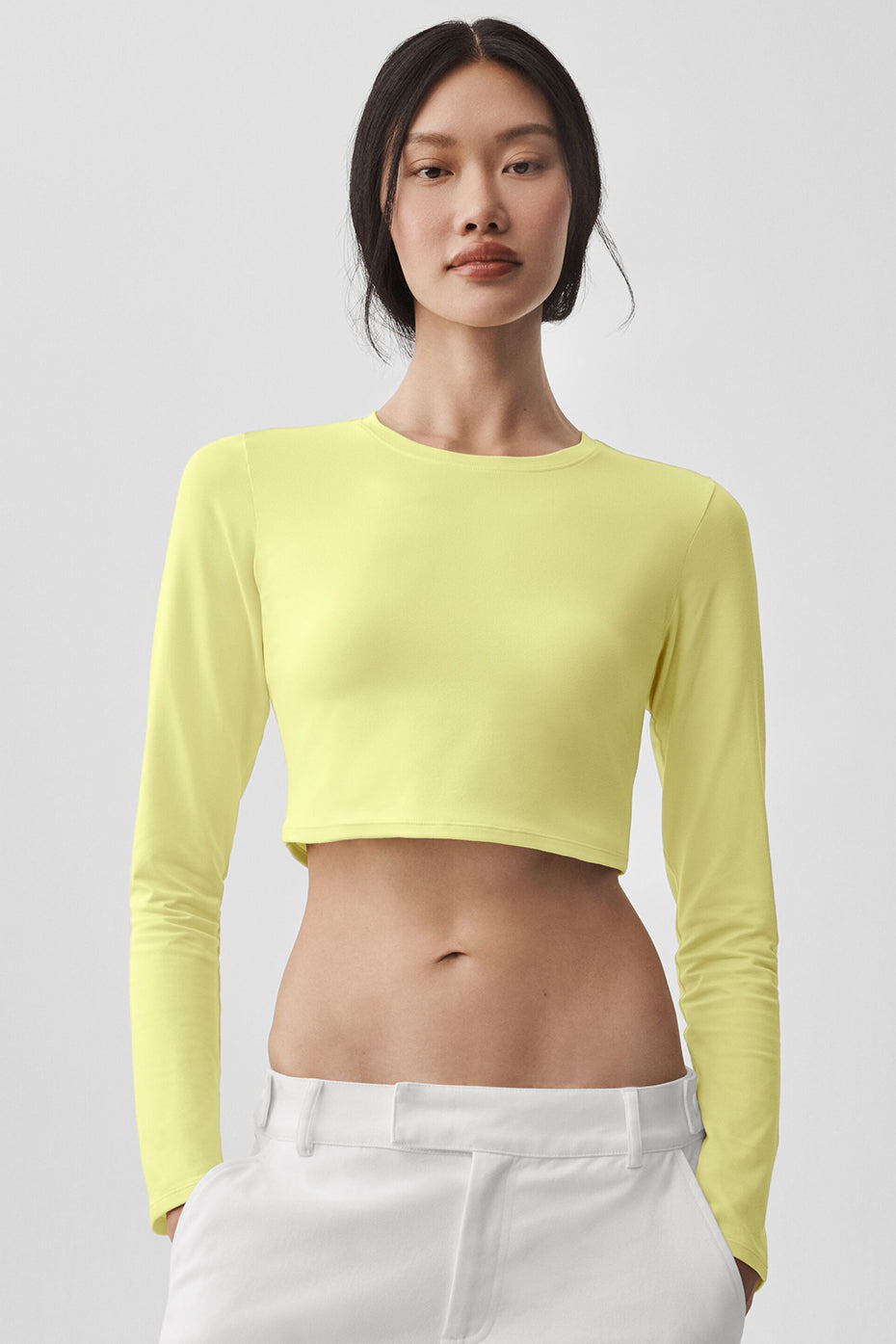 Alosoft Crop Finesse Long Sleeve - Sunshine image 1