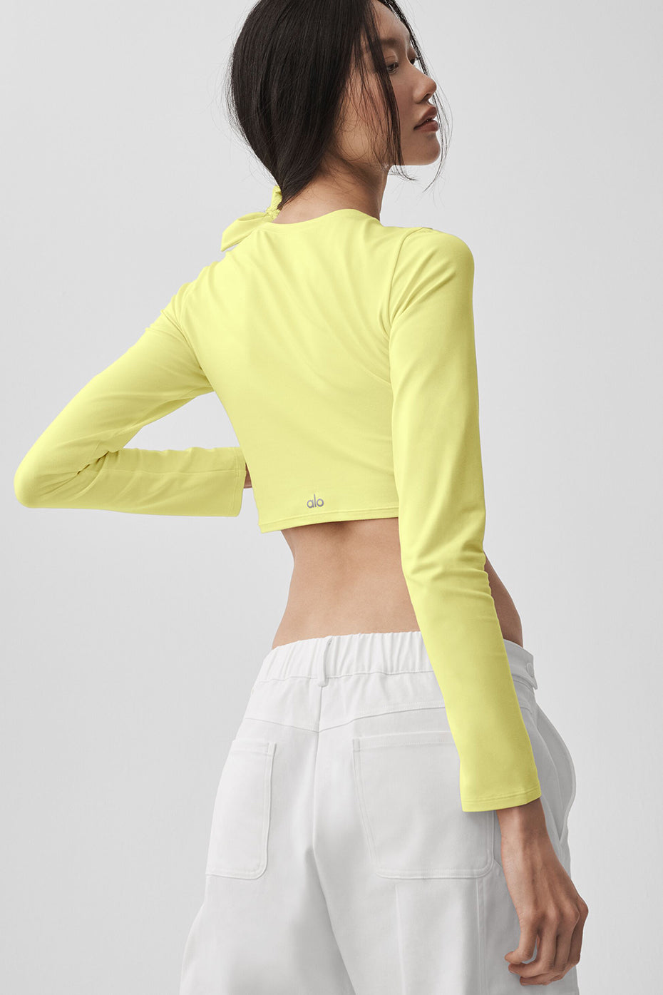 Alosoft Crop Finesse Long Sleeve - Sunshine image 2