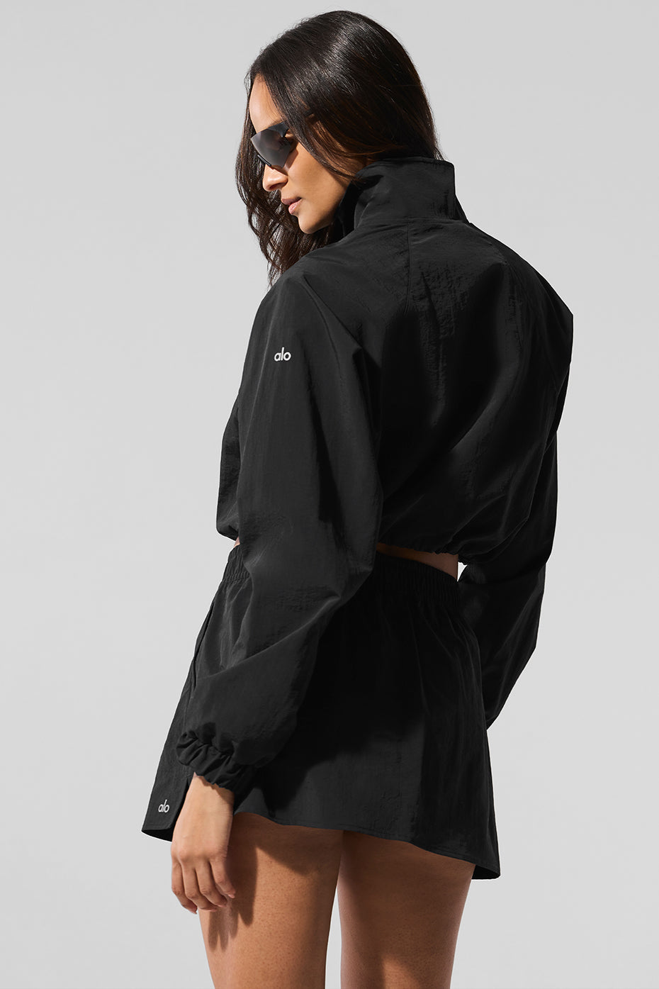 Cropped 1/4 Zip Alumni Pullover - Black image 4