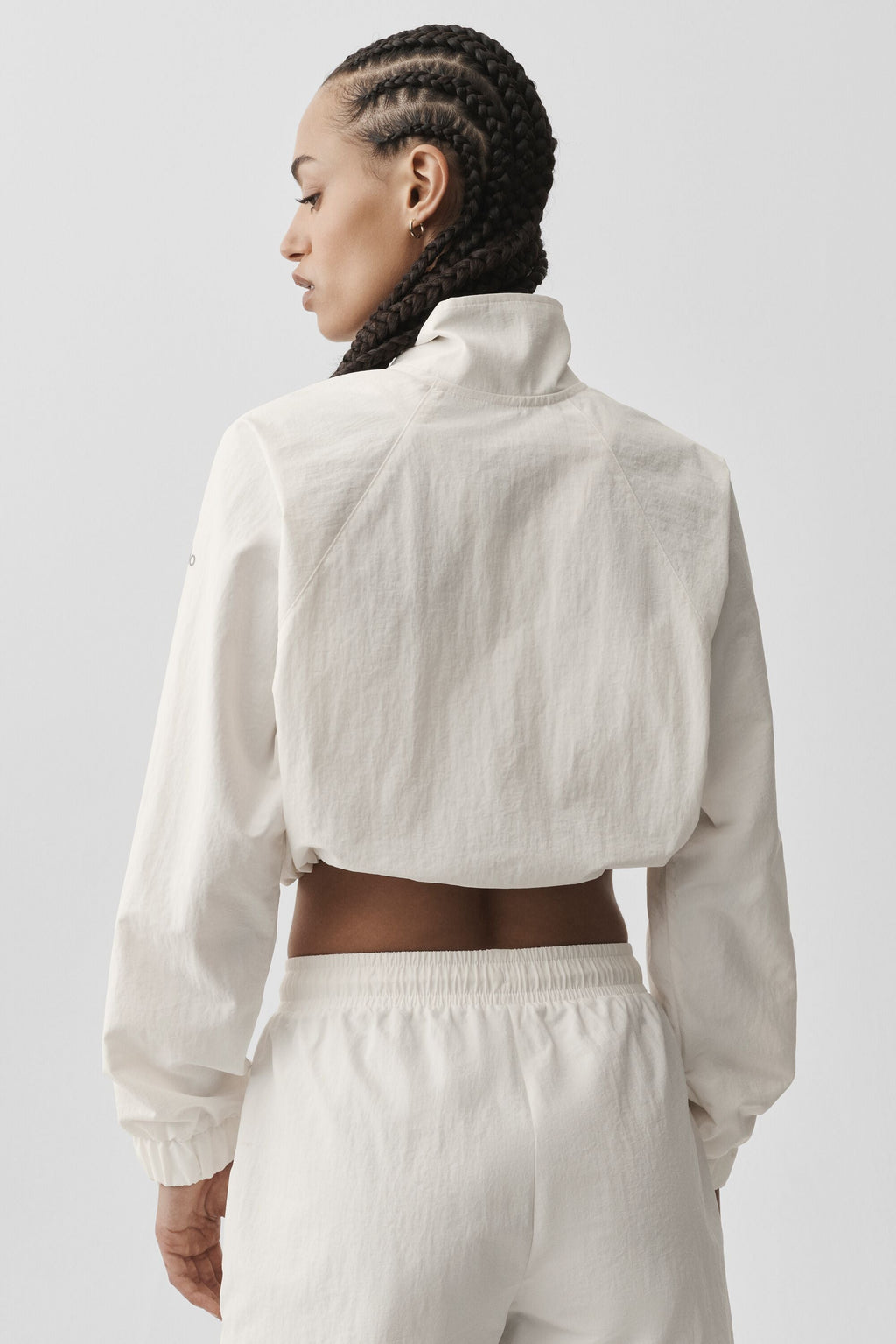 Cropped 1/4 Zip Alumni Pullover - Ivory image 3