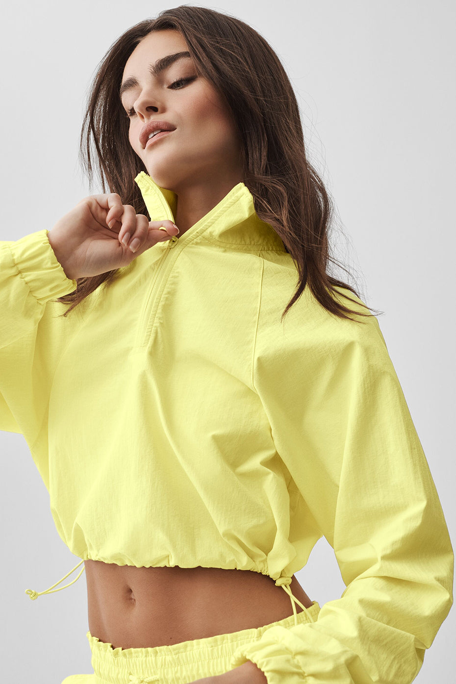 Cropped 1/4 Zip Alumni Pullover - Sunshine image 3