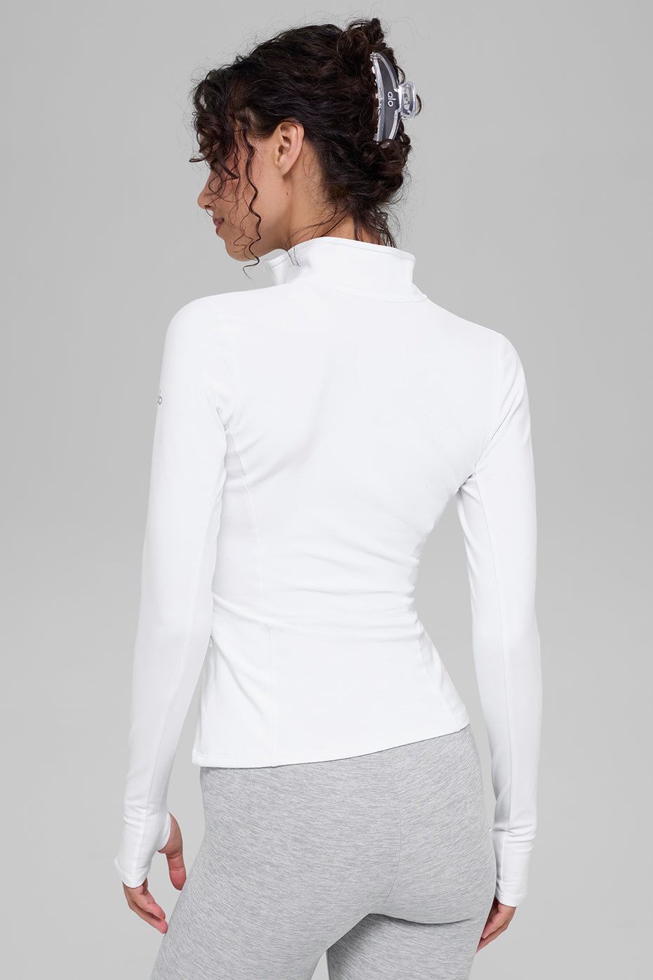 Alosoft 1/2 Zip Rapid Pullover - White image 3