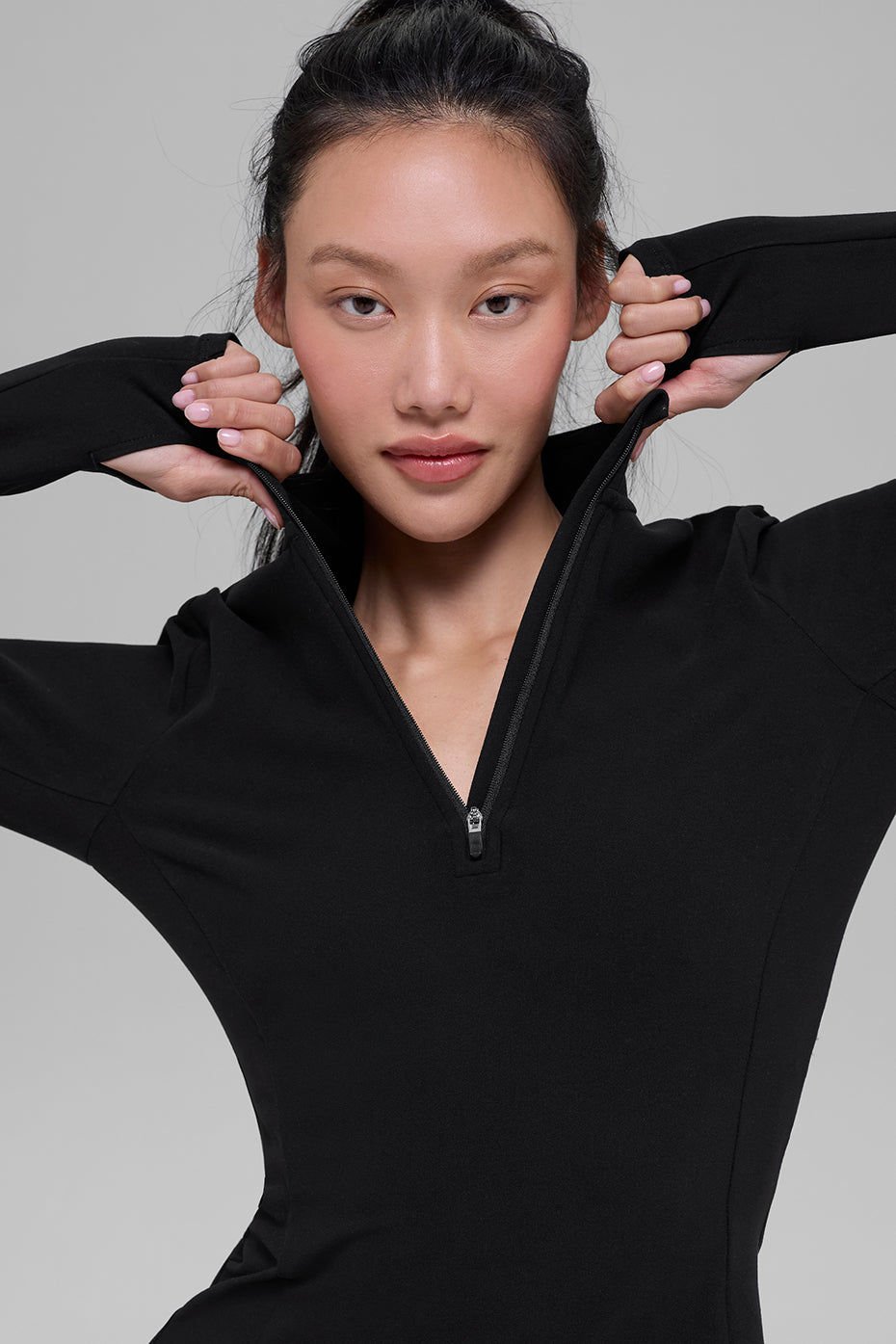 Alosoft 1/2 Zip Rapid Pullover - Black image 3