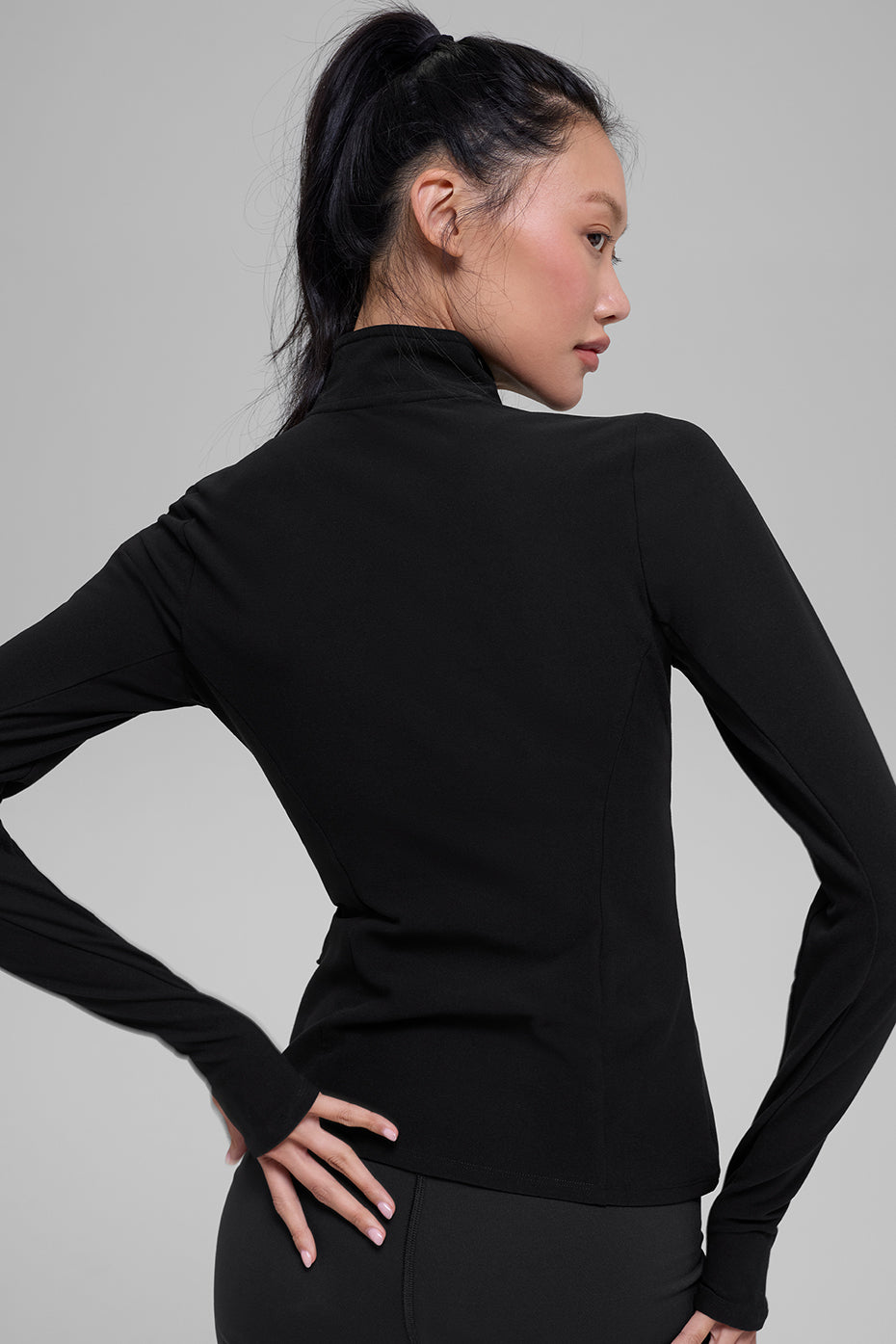 Alosoft 1/2 Zip Rapid Pullover - Black image 4