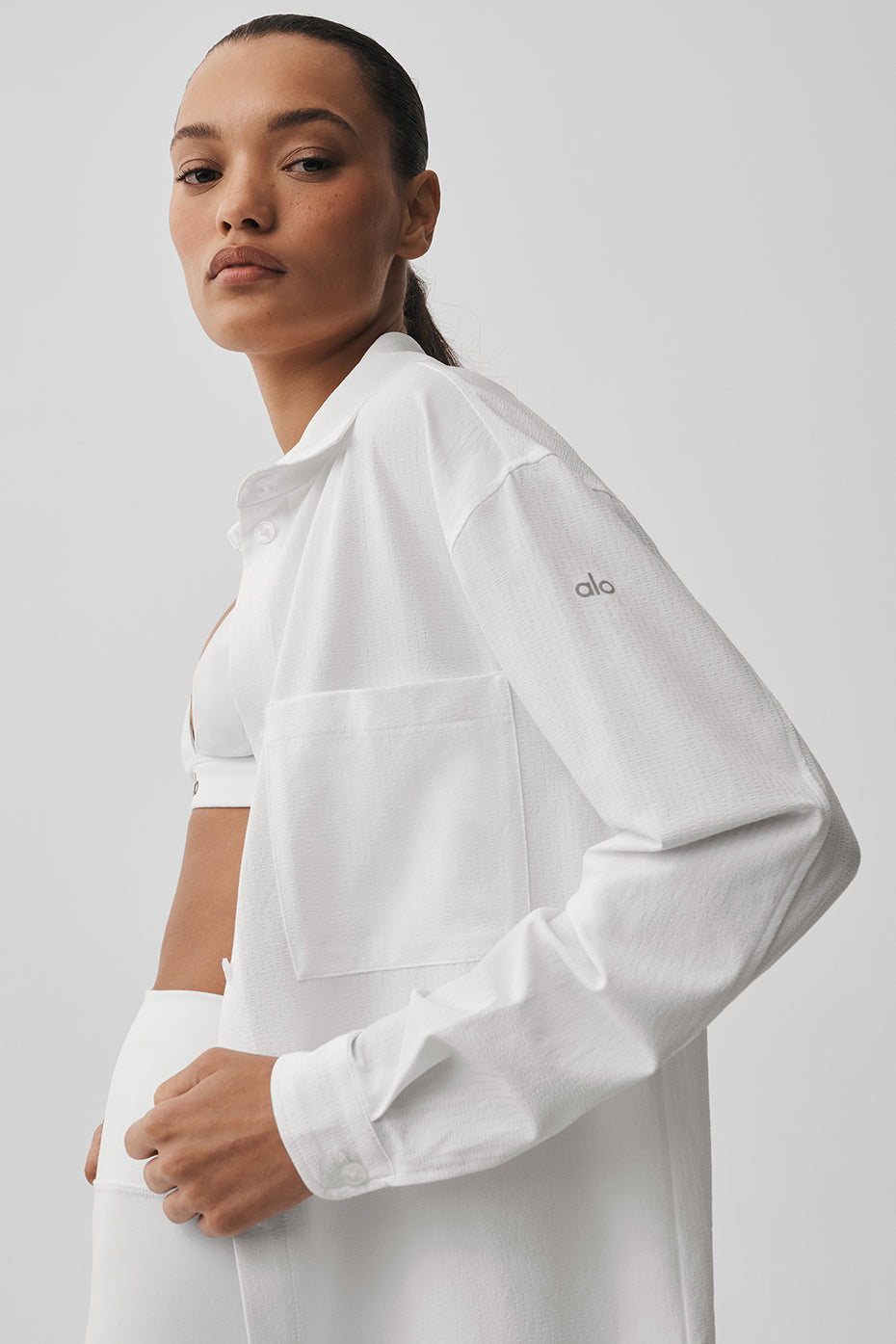 Dreamscape Button Down Long Sleeve - White image 4