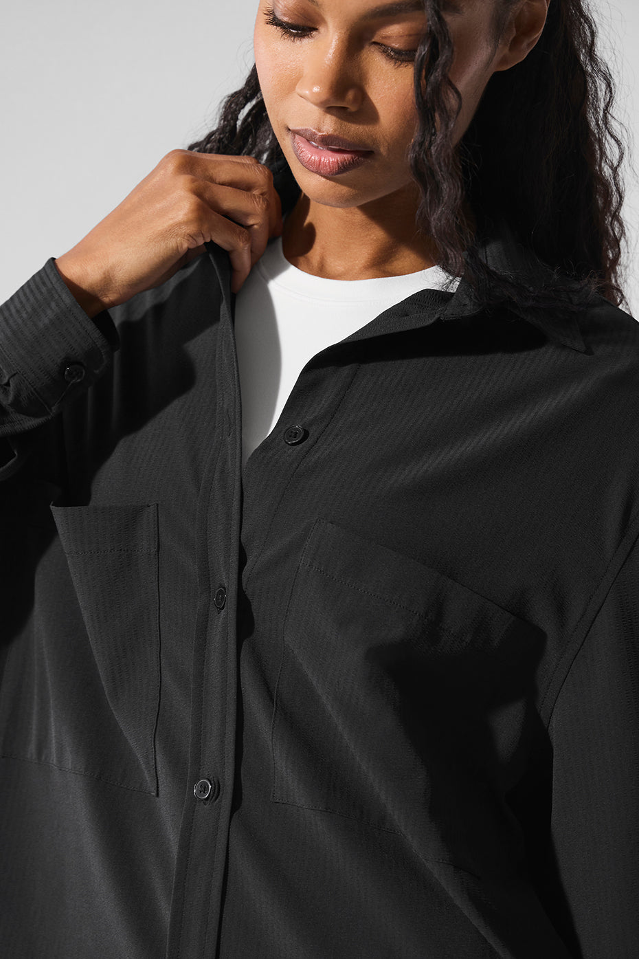 Dreamscape Button Down Long Sleeve - Black image 3