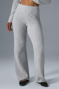 Cashmere High-Waist Plush Waffle Pant - Athletic Heather Grey image 1